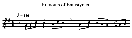 Humours of Ennistymon - staff notation