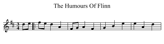 Humours Of Flinn, The  - staff notation