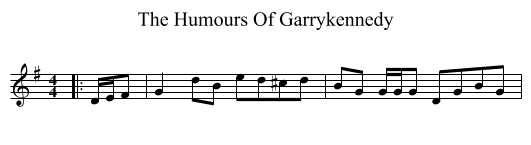 Humours Of Garrykennedy, The  - staff notation