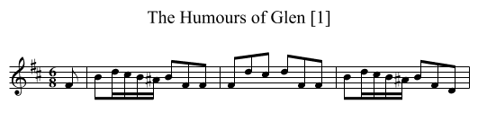 Humours of Glen [1], The - staff notation