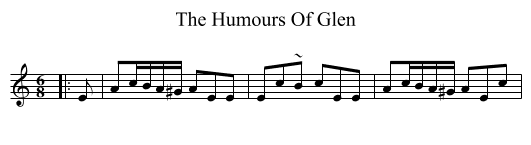 Humours Of Glen, The  - staff notation