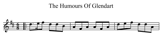 Humours Of Glendart, The  - staff notation