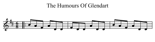 Humours Of Glendart, The  - staff notation