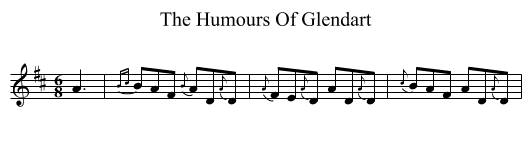 Humours Of Glendart, The  - staff notation