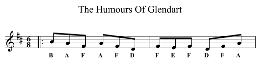 Humours Of Glendart, The - staff notation