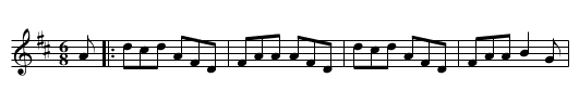 Humours of Glin [4] - staff notation