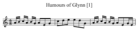 Humours of Glynn [1] - staff notation