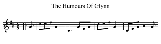 Humours Of Glynn, The  - staff notation