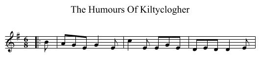 Humours Of Kiltyclogher, The  - staff notation
