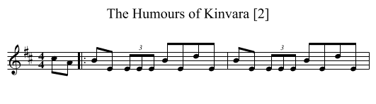 Humours of Kinvara [2], The - staff notation