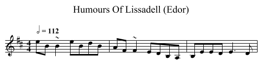 Humours Of Lissadell (Edor) - staff notation