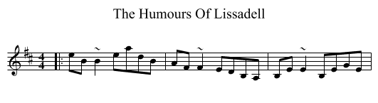 Humours Of Lissadell, The  - staff notation