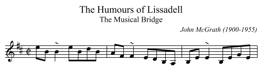 Humours of Lissadell, The - staff notation