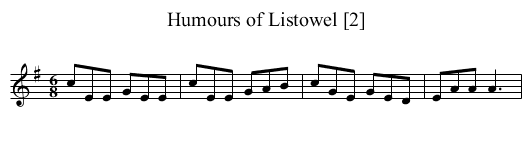Humours of Listowel [2] - staff notation