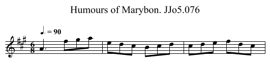 Humours of Marybon. JJo5.076 - staff notation