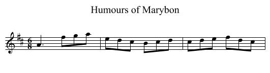 Humours of Marybon - staff notation