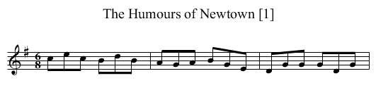 Humours of Newtown [1], The - staff notation