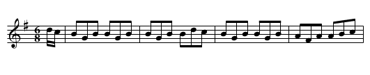 Humours of Ross [2], The - staff notation