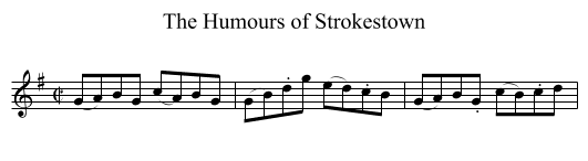Humours of Strokestown, The - staff notation