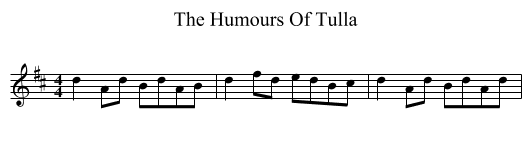 Humours Of Tulla, The  - staff notation