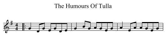 Humours Of Tulla, The  - staff notation