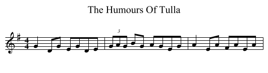 Humours Of Tulla, The  - staff notation