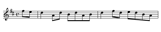 Humours of Tulla - staff notation