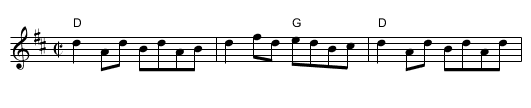 Humours of Tulla - staff notation