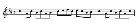 Humours of Tulla - staff notation
