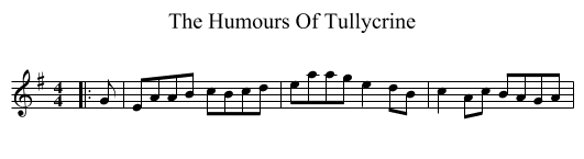 Humours Of Tullycrine, The  - staff notation
