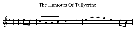 Humours Of Tullycrine, The  - staff notation