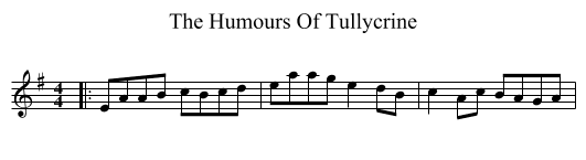 Humours Of Tullycrine, The  - staff notation