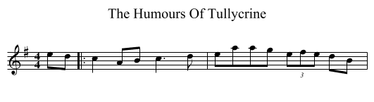 Humours Of Tullycrine, The  - staff notation