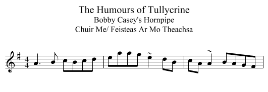 Humours of Tullycrine, The - staff notation