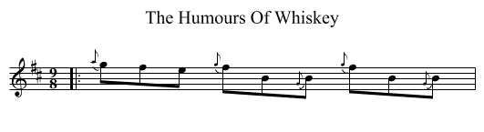 Humours Of Whiskey, The  - staff notation