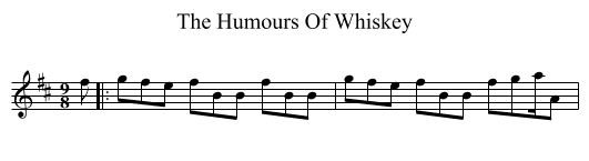 Humours Of Whiskey, The  - staff notation