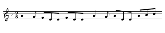 Humours of Whiskey - staff notation