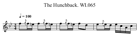 Hunchback. WI.065, The - staff notation