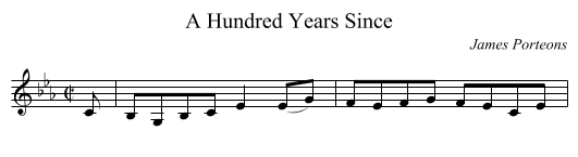 Hundred Years Since, A - staff notation