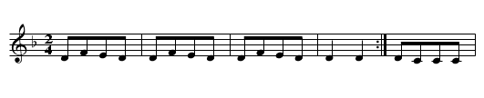Hungarian folk dance - staff notation