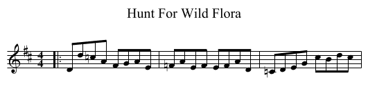 Hunt For Wild Flora - staff notation