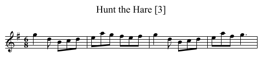 Hunt the Hare [3] - staff notation
