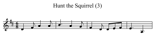 Hunt the Squirrel (3) - staff notation