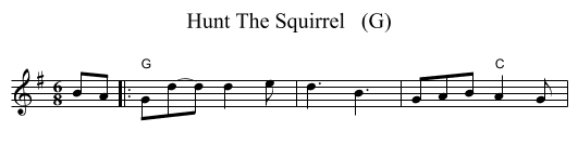Hunt The Squirrel   (G) - staff notation