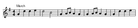 Hunt the Squirrel - staff notation