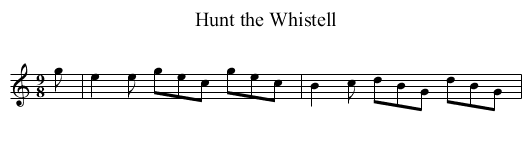 Hunt the Whistell - staff notation