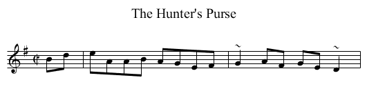 Hunter's Purse, The - staff notation