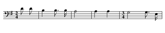 Hunting song (c) - staff notation