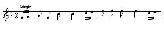 Hunting Song. Ya.23, A - staff notation