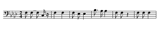 Hunting Song - staff notation